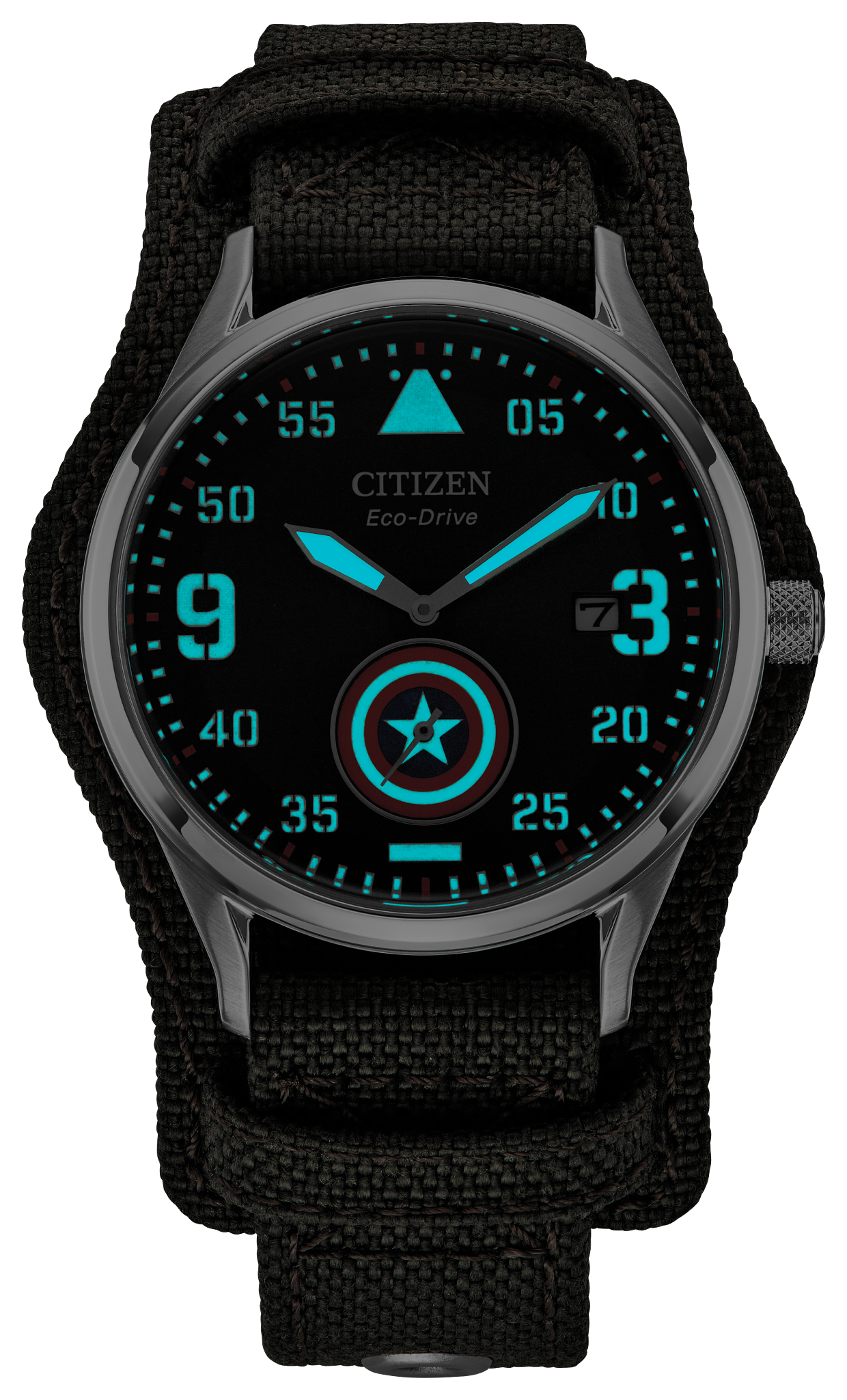 Captain America Forever Black Dial CORDURA Strap BV1140 00W CITIZEN